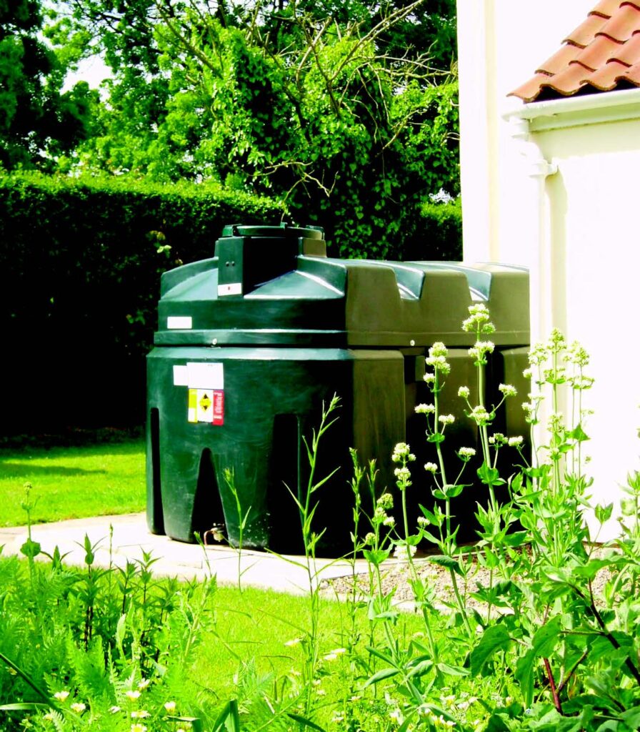 Oil tank installed in a property outside a property in Trowbridge, Wiltshire