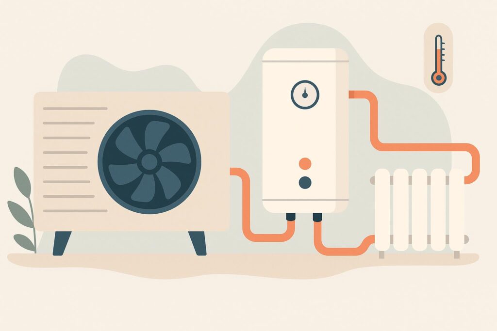 fit heat pump to existing system