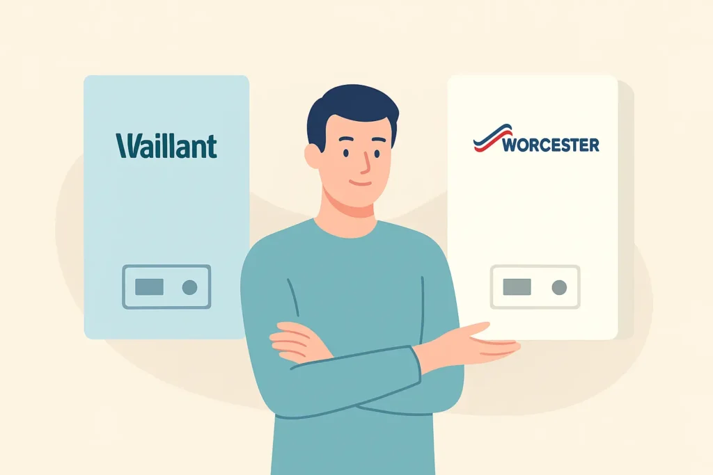 Vaillant Boiler and a Worcester Bosch Boiler