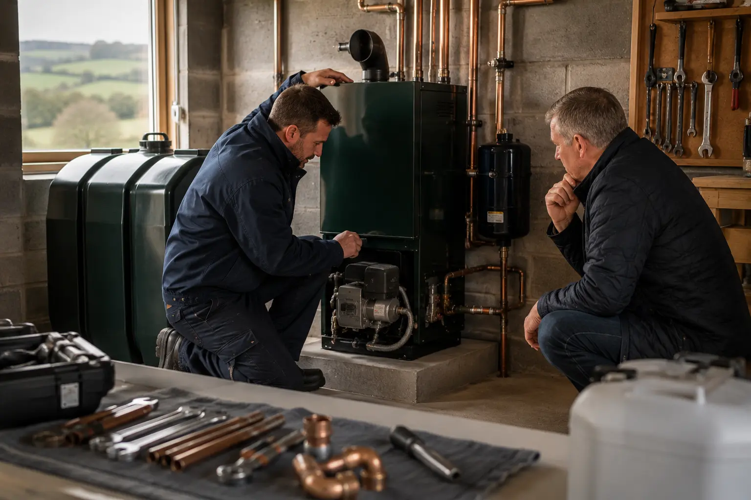 oil boiler cost Wiltshire